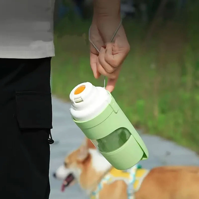 2-in-1 Pet Travel Water Bottle & Food Container