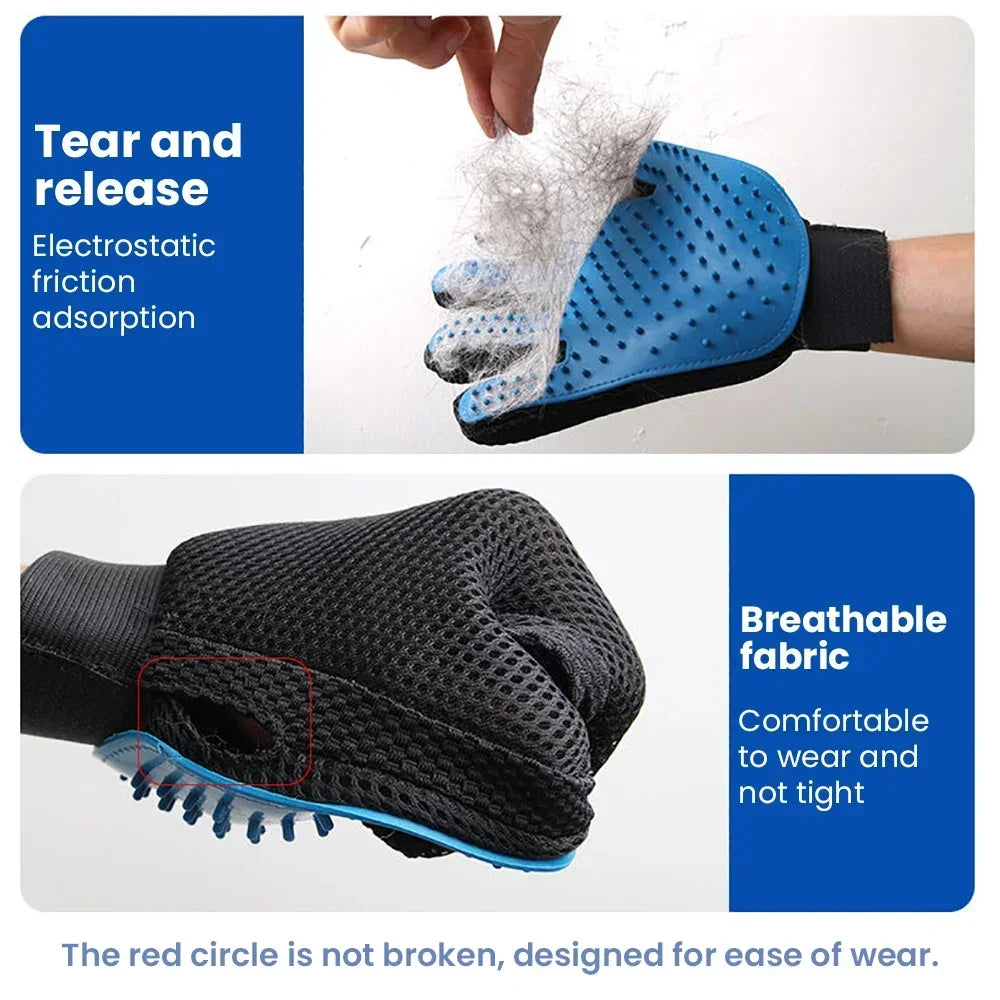 Pet Grooming Glove for Dogs & Cats