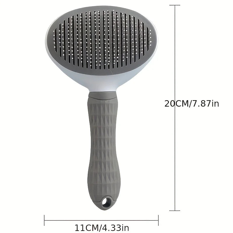 One-Button Grooming Brush for Dogs and Cats