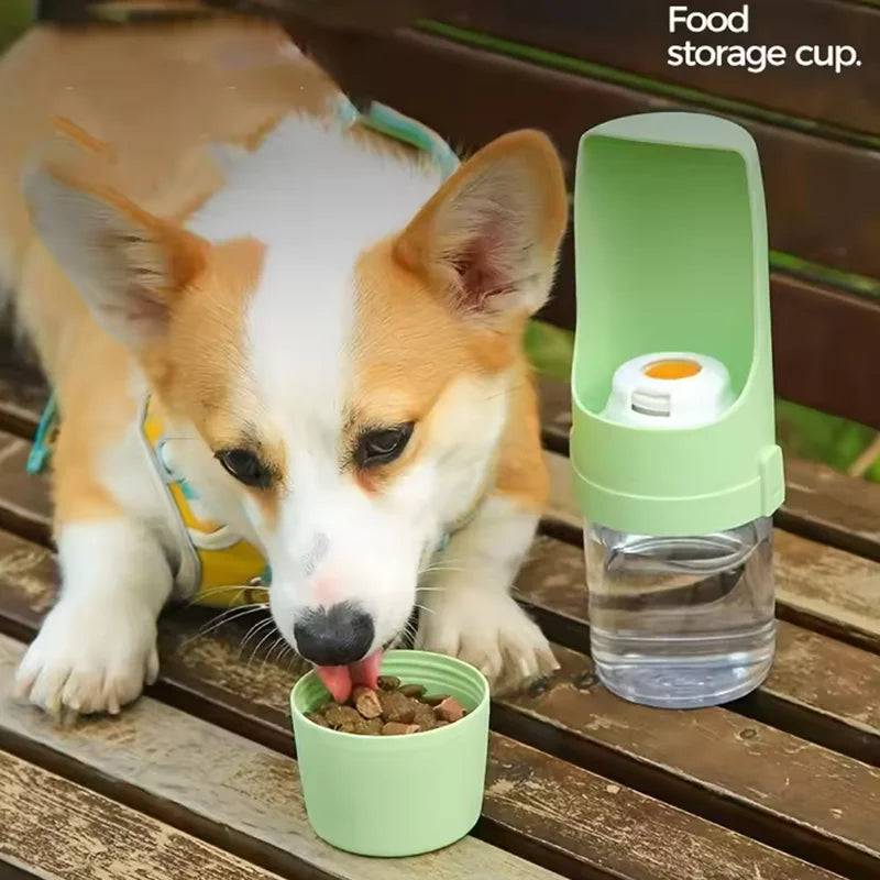 2-in-1 Pet Travel Water Bottle & Food Container
