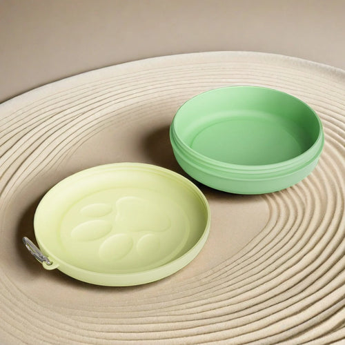 2-in-1 Travel Pet Bowl with Treat Compartment
