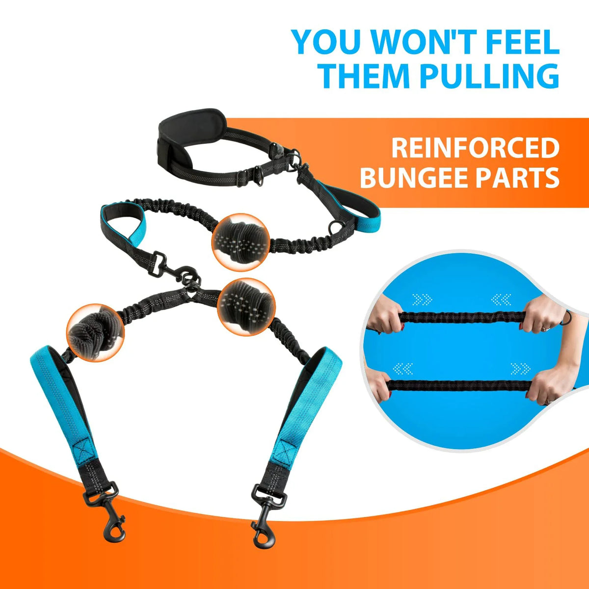 Hands-Free Double Dog Lead with Padded Handles