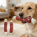 Sausage-Shaped Vinyl Dog Chew Toy