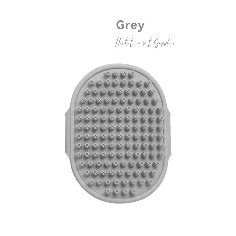 Rubber Pet Bath Brush with Adjustable Handle