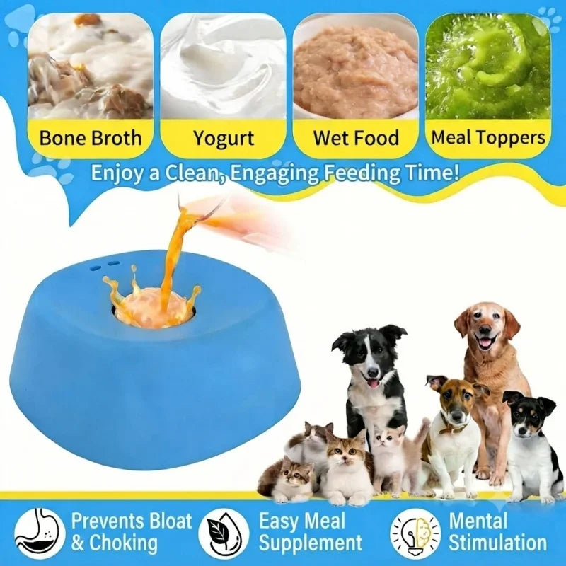 Rolling-Ball Pet Lick Bowl