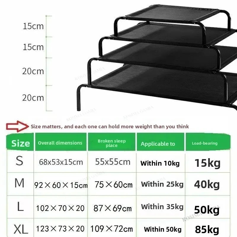 Raised Dog Bed with Breathable Mesh Cover