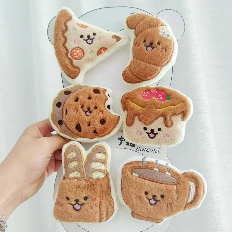 Food-Shaped Plush Squeaky Dog Toy
