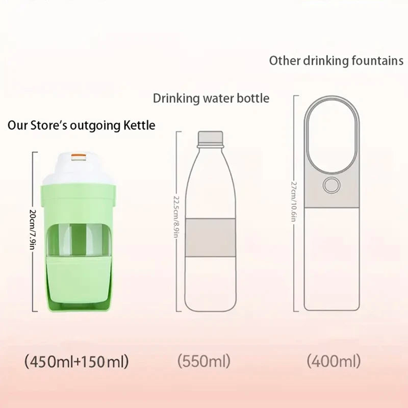 2-in-1 Pet Travel Water Bottle & Food Container