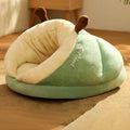 Coral Fleece Dog Bed with Removable Cover