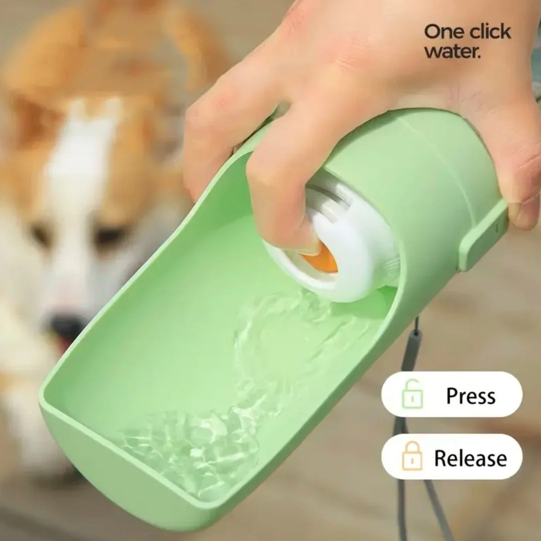 2-in-1 Pet Travel Water Bottle & Food Container