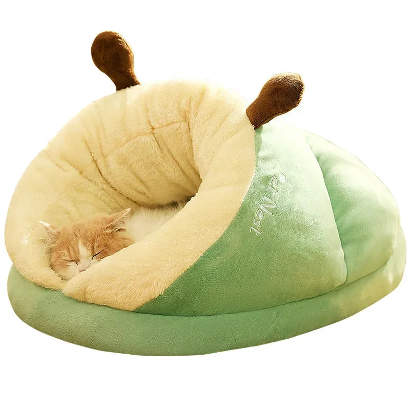 Coral Fleece Dog Bed with Removable Cover