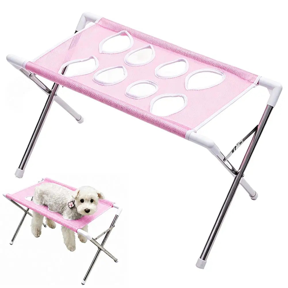 Foldable Pet Bath & Grooming Hammock Stand