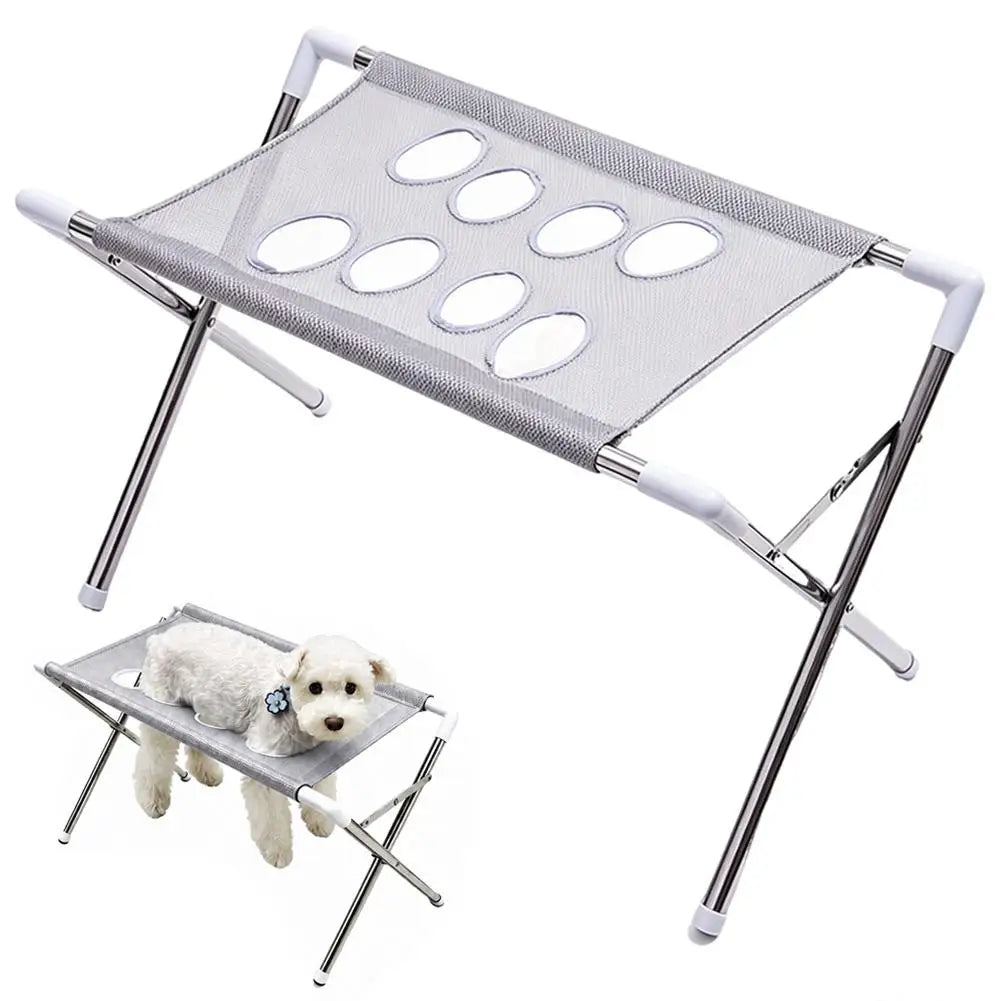 Foldable Pet Bath & Grooming Hammock Stand
