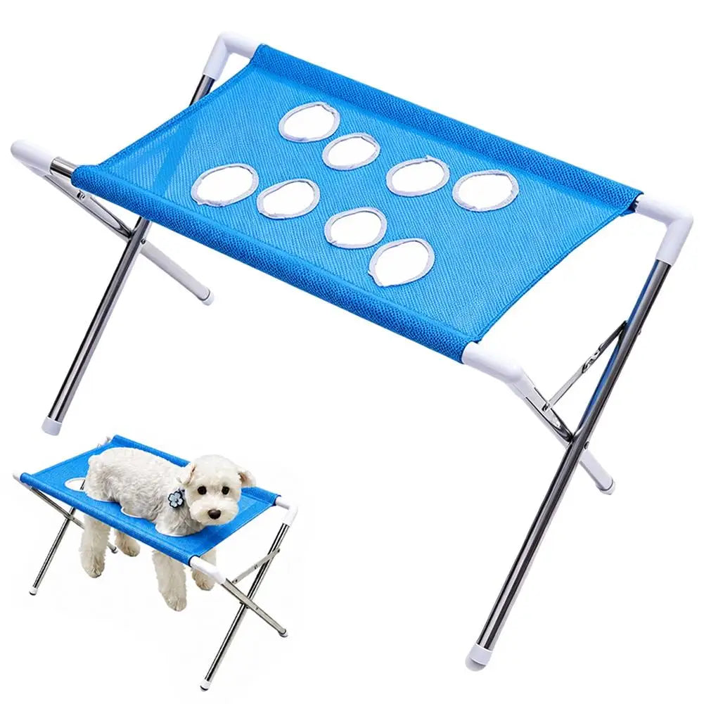 Foldable Pet Bath & Grooming Hammock Stand