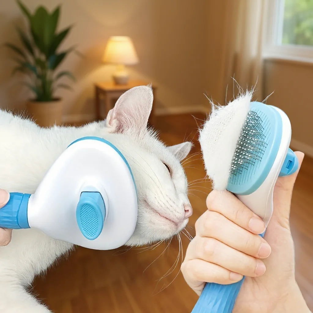 One-Button Grooming Brush for Dogs and Cats